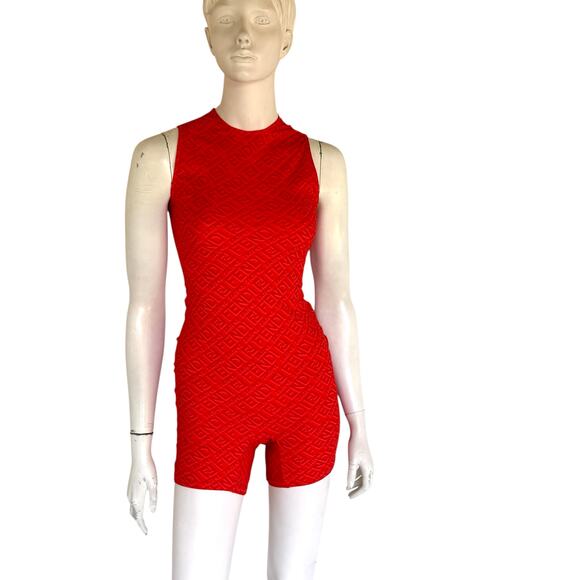 Fendi X Skims Sleeveless Mid Thigh Bodysuit In Georgia New with Tags! sz S - Picture 1 of 13